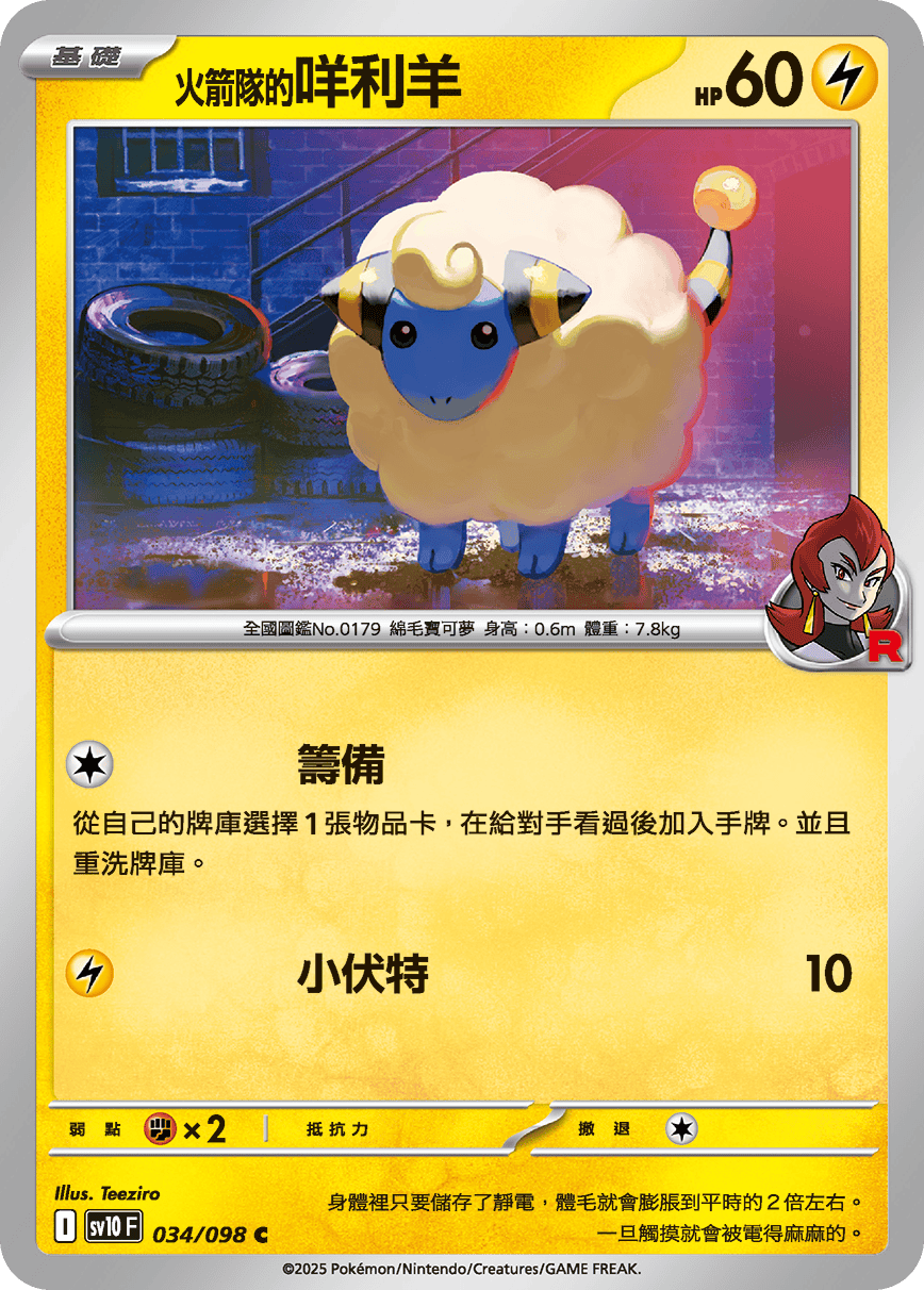 Team Rocket's Mareep #034