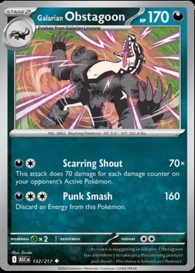 Obstagoon di Galar #132