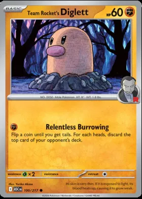 Diglett del Team Rocket #100