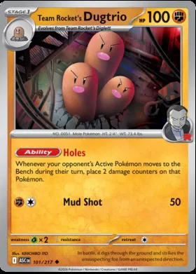 Dugtrio del Team Rocket #101