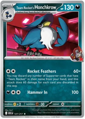 Honchkrow del Team Rocket #127