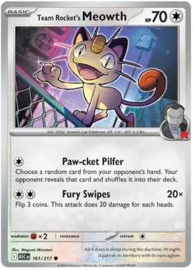 Meowth del Team Rocket #161
