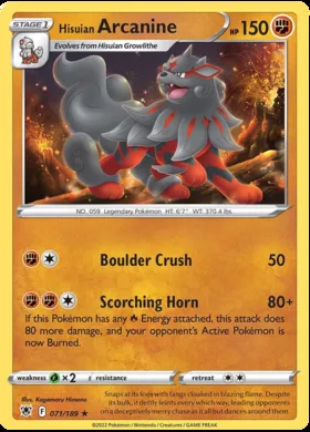 Arcanine di Hisui #71