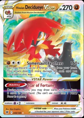 Decidueye di Hisui V ASTRO #84