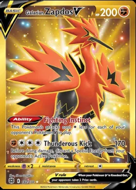 Zapdos di Galar V #182