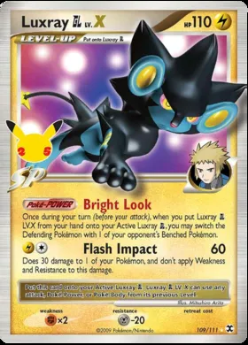 Luxray GL LV. X (Celebrations Promo) - Platinum #109