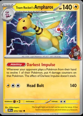 Ampharos del Team Rocket #74