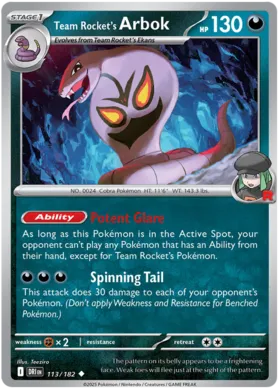 Arbok del Team Rocket #113
