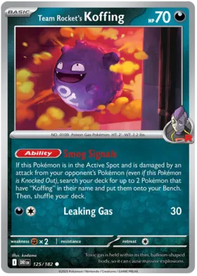Koffing del Team Rocket #125