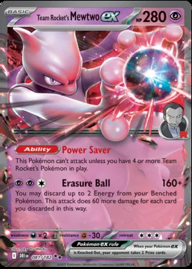 Mewtwo-ex del Team Rocket #81