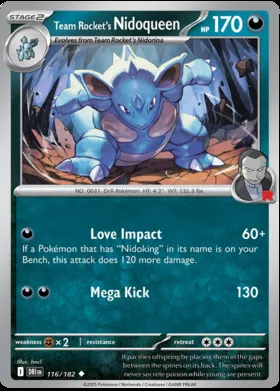Nidoqueen del Team Rocket #116