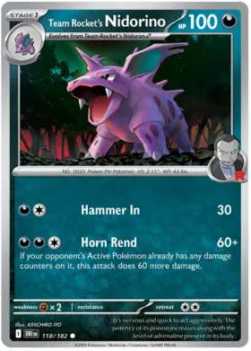Nidorino del Team Rocket #118