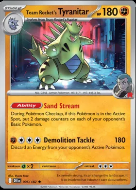 Tyranitar del Team Rocket #96